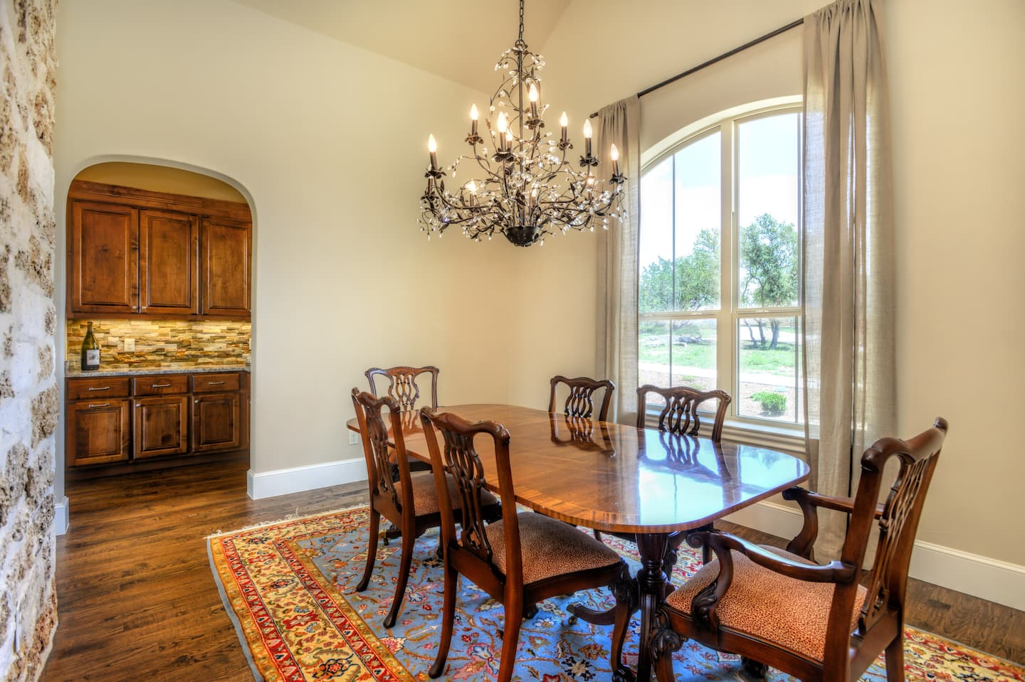 Dining room with a view